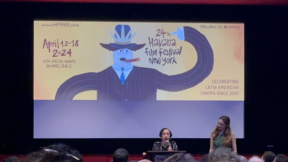 #AHORA, en Manhattan, tiene lugar la ceremonia de apertura de la 24 edición del Havana Film Festival #NewYork. Emotivas palabras de bienvenida a cargo de Carole Rosenberg, presidenta de la American Friends of the Ludwig Foundation of Cuba. #CubaEsCultura🇨🇺