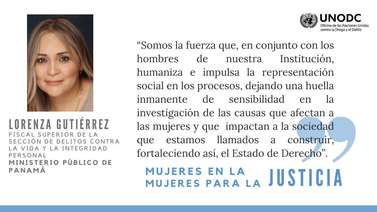 Las mujeres son fundamentales para fortalecer el sistema de justicia⚖️. Asegurar la toma de decisiones receptiva, inclusiva, participativa y representativa en todos los niveles del sector de justicia es esencial para lograr la igualdad para #MujeresEnLaJusticia. @PGN_PANAMA