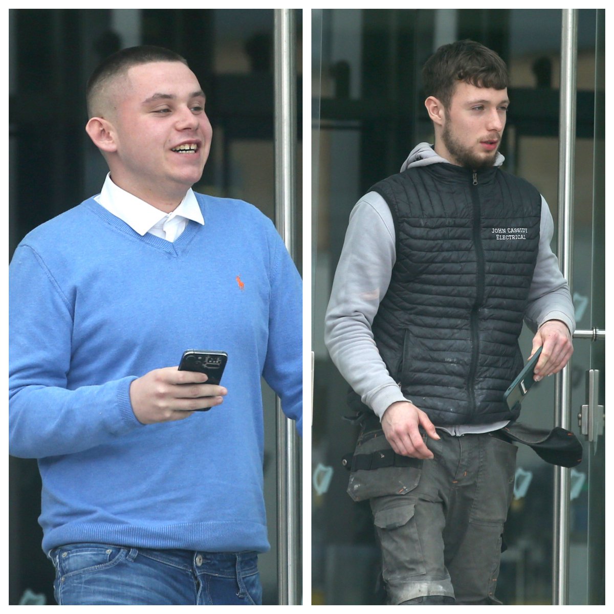 Matthew O'Connell (L) & Evan Vella (R), who were teenagers when they took part in a violent 'mob' attack in a Dublin park which left an Italian student with serious injuries including a broken jaw and nerve damage, have avoided prison terms. courtsnewsireland.ie/pair-who-were-…