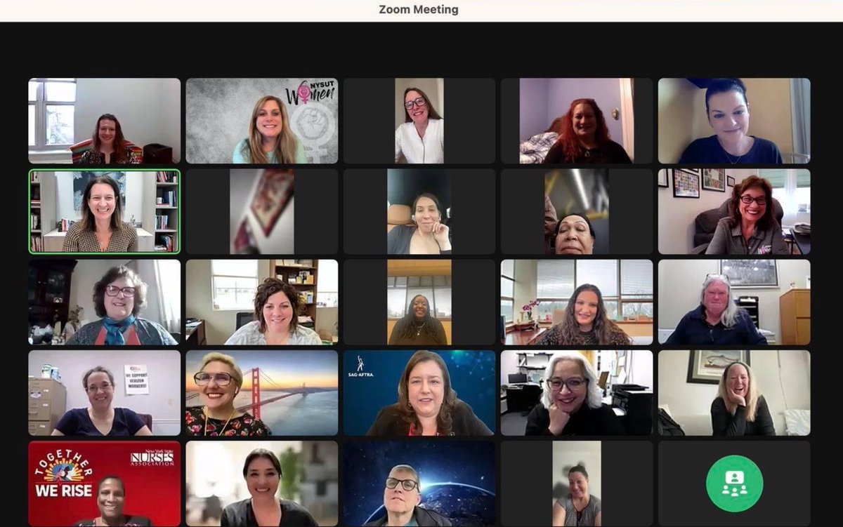 'Smile. You are making history!' The first ever @NYSAFLCIO Women's Committee met yesterday for the very first time… with 90+ union leaders on the zoom. Thank you @roselesliej for the pic! @nysut @JCiffone @nynurses @RebeccaDamonNYC