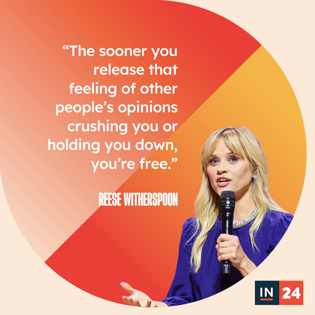 Let's break free from the weight of others' opinions to embrace our true selves. 💪 Head to our blog for more @ReeseW gems from her #INBOUND23 session: bit.ly/3JhSywk