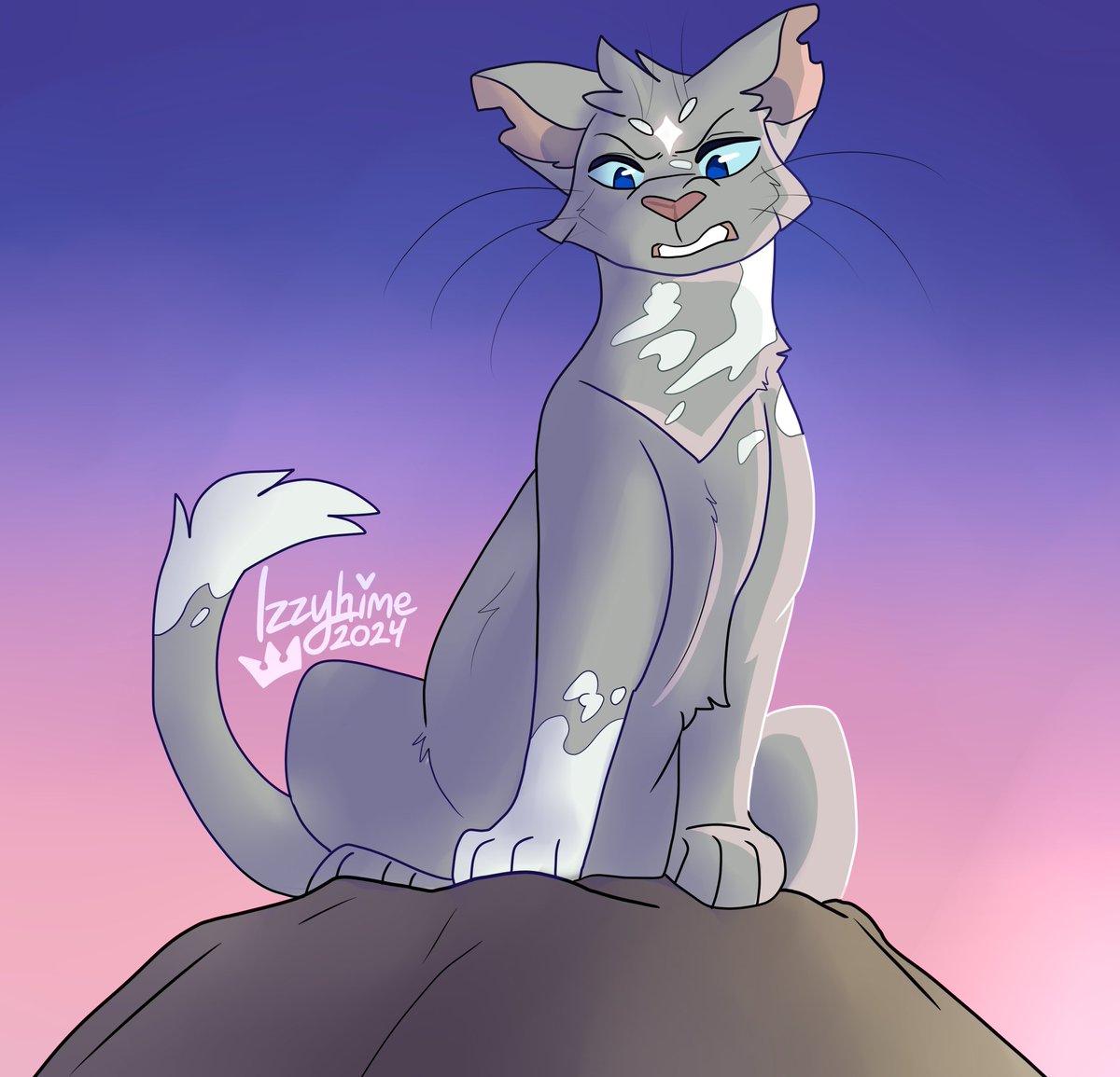 The founder of Skyclan, also known as Clear Sky the absolute worst #weeklywc #warriorcats @Fourtrees_WC #FanArtFriday