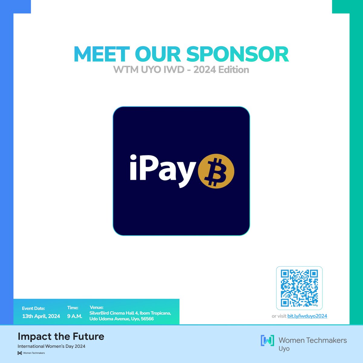 iPayBTC proudly sponsors @WTMUyo Women Techmakers Uyo's event tomorrow! Don't miss this chance to connect with inspiring women and shape the future of tech. 

Join us! 

#WomenTechmakers #iPayBTC #Bitcoin