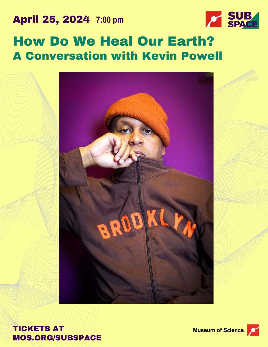 Greetings New England friends! I will be speaking at Museum of Science in Cambridge, about our environment and social justice issues tied to things like climate change, THURS APR 25, 7pm. FREE, all welcome, but please register. I will also sign copies of THE KEVIN POWELL READER.
