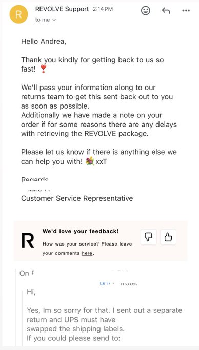 Girl, why did UPS mix up the shipping labels 🥲 Revolve &amp; Stuart Weitzman customer service is so great