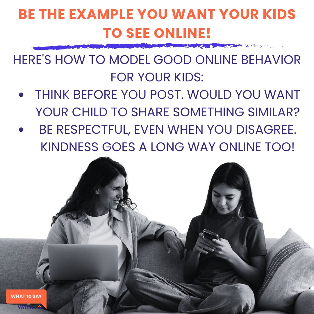 How can we expect our kids to have good online habits if we don't model good online behavior ourselves? For more tips download our FREE Parents Guide To Social Media here: ow.ly/K53550R61z6 #SocialMediaGuide #SocialMedia #OnlineSafety #CyberBullying #Parenting