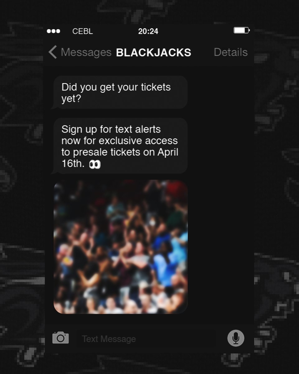 Guess what?! Presale starts next week 🚨

Get exclusive access to the best seats in the house.

Sign up to our newsletter or opt-in for SMS updates to qualify.

📩: theblackjacks.ca/first-in-line
📲: laylo.com/ottawablackjac…

#TheCapital | #OurGame