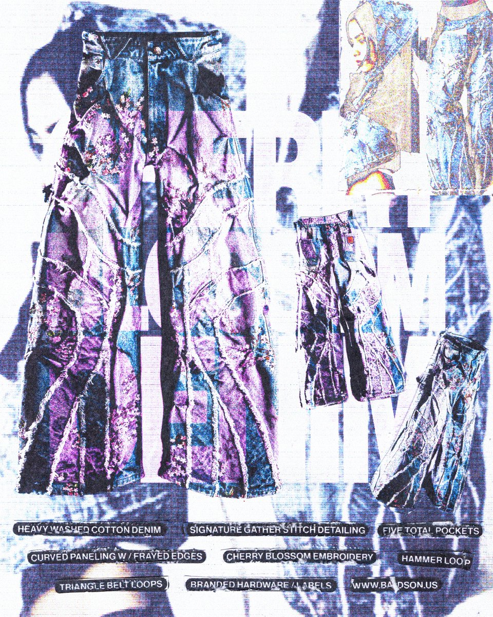 badson cherry blossom denim