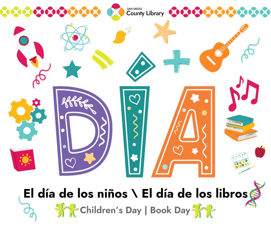 Día de los Niños/Día de los Libros is off to a great start at San Diego County Library. Check out more día events held throughout April at sdcl.org/events. Find your nearby location and join our celebrations! 🎉📚🎉