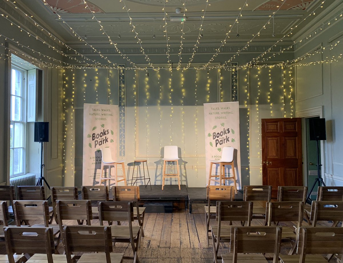 The stage is set! We’re so looking forward to meeting all the brilliant authors taking part tomorrow, and of course YOU! If you love books and nature, this is the festival for you. A very small number of tickets are still available at booksinthepark.org