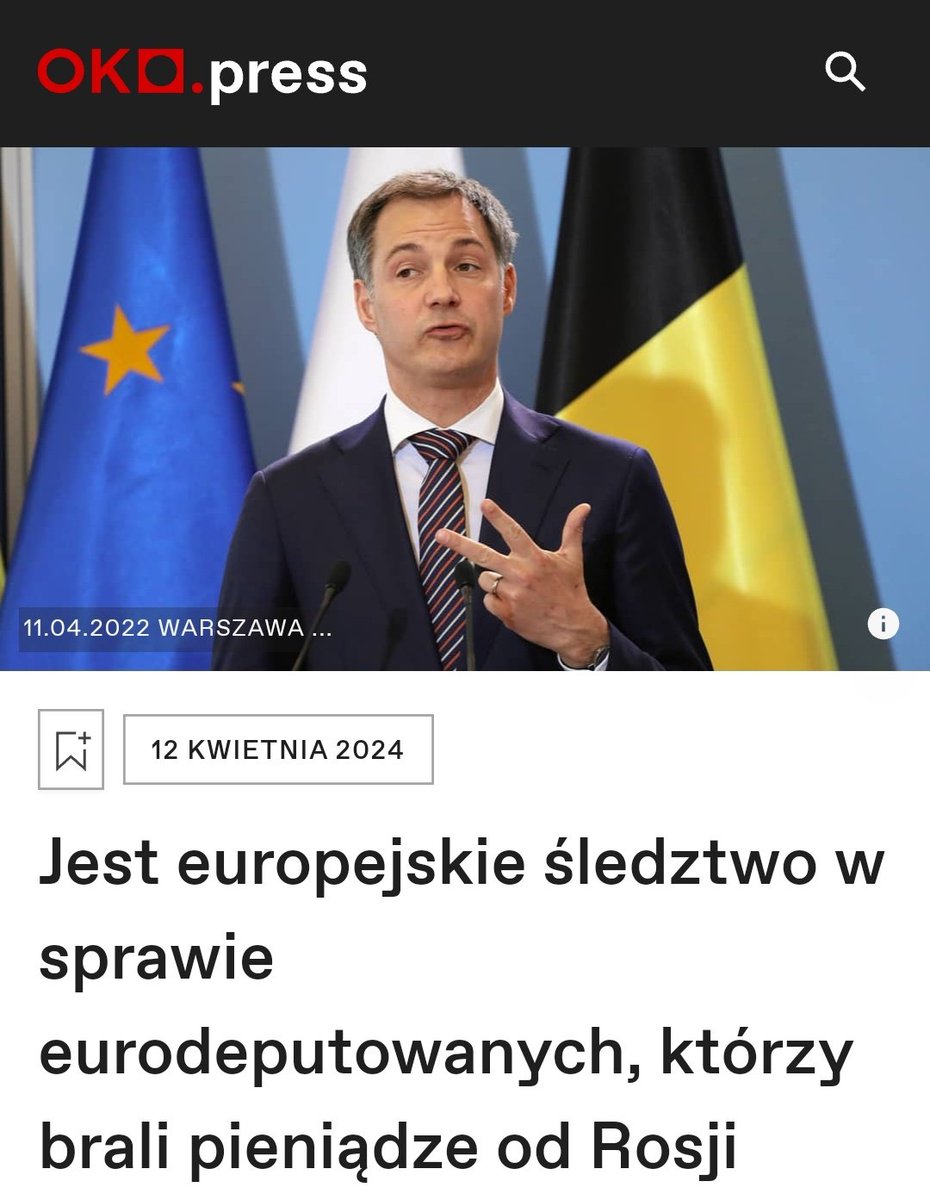 Belgijska prokuratura wszczęła śledztwo w sprawie europosłów, którzy są podejrzewani o przyjmowanie pieniędzy od Rosji. Wśród państw, z których mają pochodzić przekupowani przez Rosję deputowani, wymieniana jest Polska. oko.press/sledztwo-eurod…