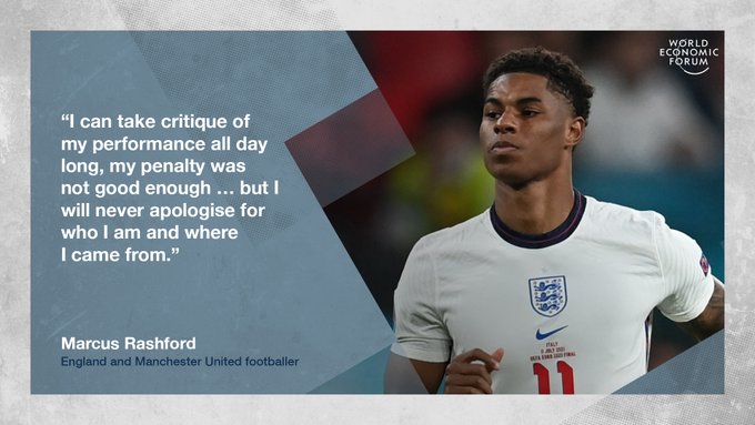 Quote of the Day from @MarcusRashford, @England and @ManUtd footballer.

Read more: wef.ch/3i7JrQK
rt @wef