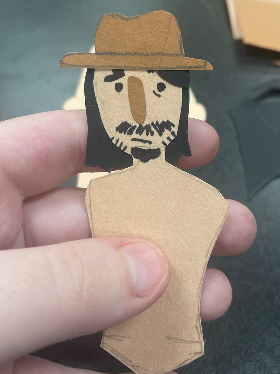 my little cowboy for my art project. i still need to make his clothes