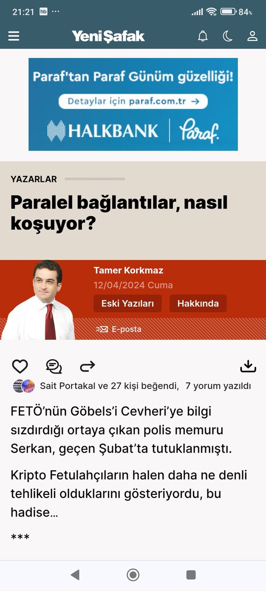 Fenerli görüntüsü verilmiş, hatta taraftar için referans haline getirilmiş Fahrettin Altun AKTrollü @lakeoftears1907 ifşası yapayım mı? Bakın beni taraftarı olduğum takımın gözünden düşürmek için yayınladığı yazı, aslında Yenişafak'taki meczup Tamer Korkmaz'ın yazısı bire bir.