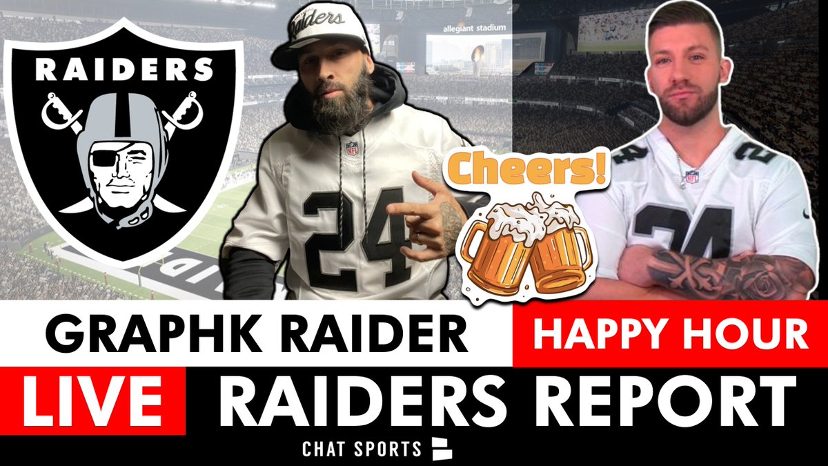 Raiders Friday Happy Hour with @GraphkRaider Watch: youtube.com/watch?v=lL64SJ… 📺 #RaiderNation get your drinking pants ready! Pull up with @JeremyChuggs & me 🍻