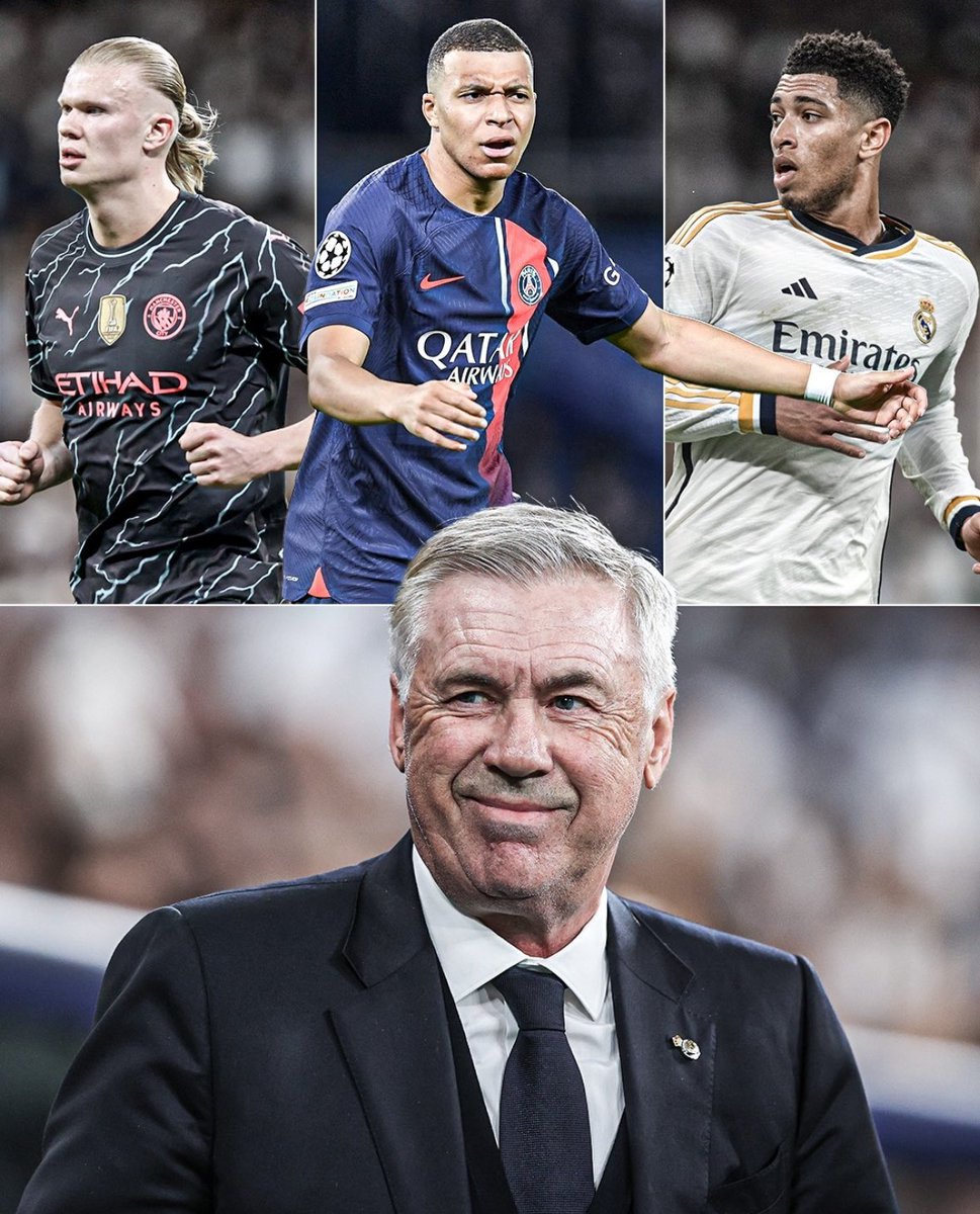‼️🇮🇹 Carlo Ancelotti:

“Watch out for Haaland, 𝐌𝐛𝐚𝐩𝐩𝐞, and Bellingham.”

“These stars weren’t at their best in the first leg, but there are other games to come.”