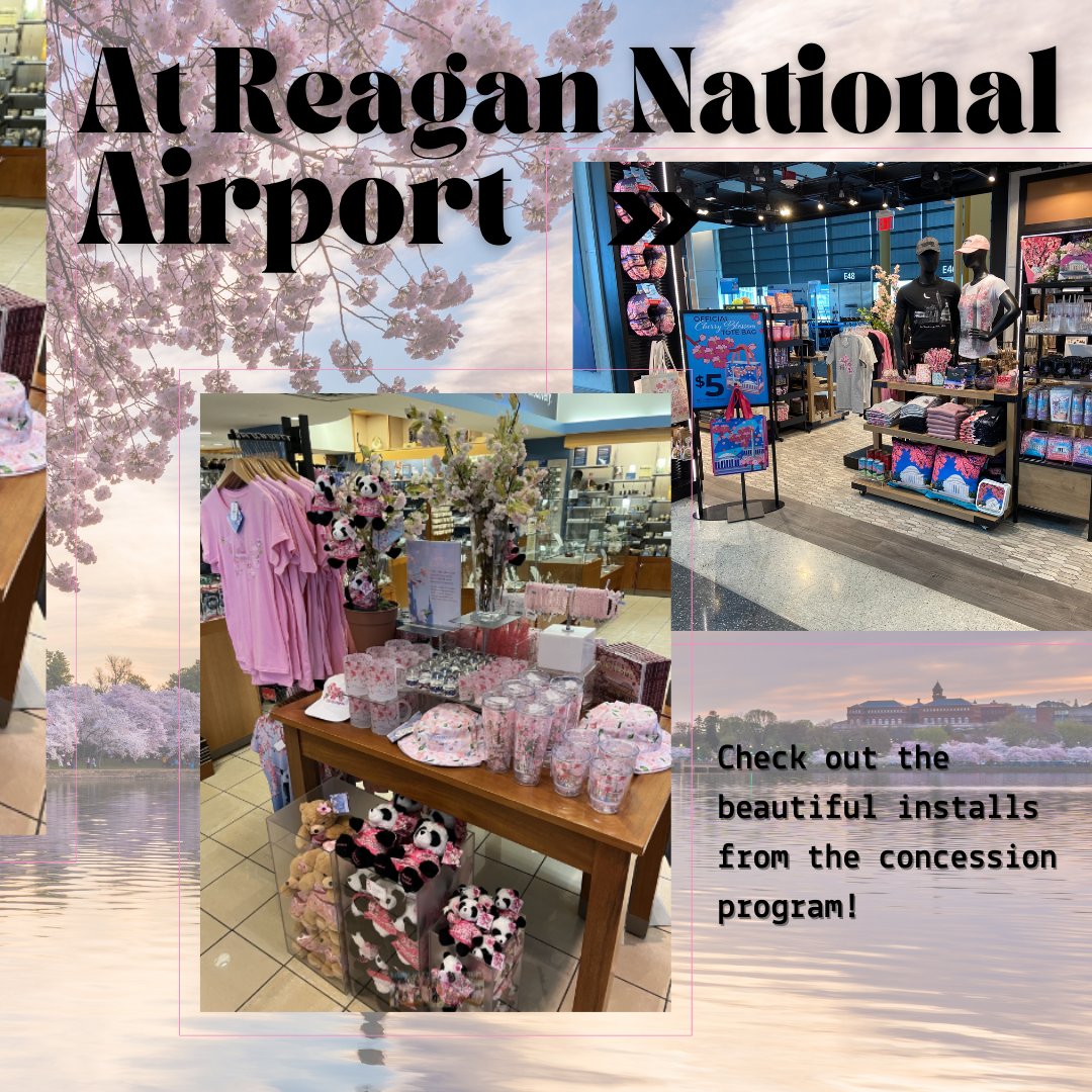 Missed the Cherry Blossoms? Don’t worry, our concessions are showing off their displays! 🌸✈️