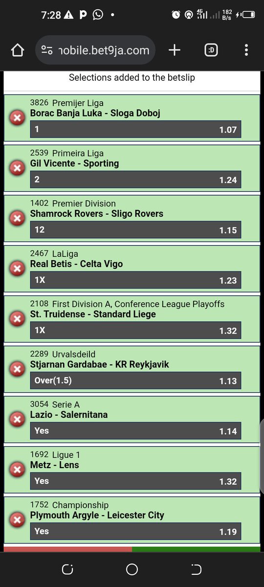 Daily Double Banker 🔥 Mixed Folds Combination 🔥 We Play Again 🍻 📌 2️⃣ + Odds 📌 5️⃣+ Odds Code 👉 6GTCBJL Code 👉 6GTBK6M Bookie @Bet9jaOfficial Not on ? Register and Play 👇 rb.gy/dyiph #Bet9JaBookingCode RT ✅