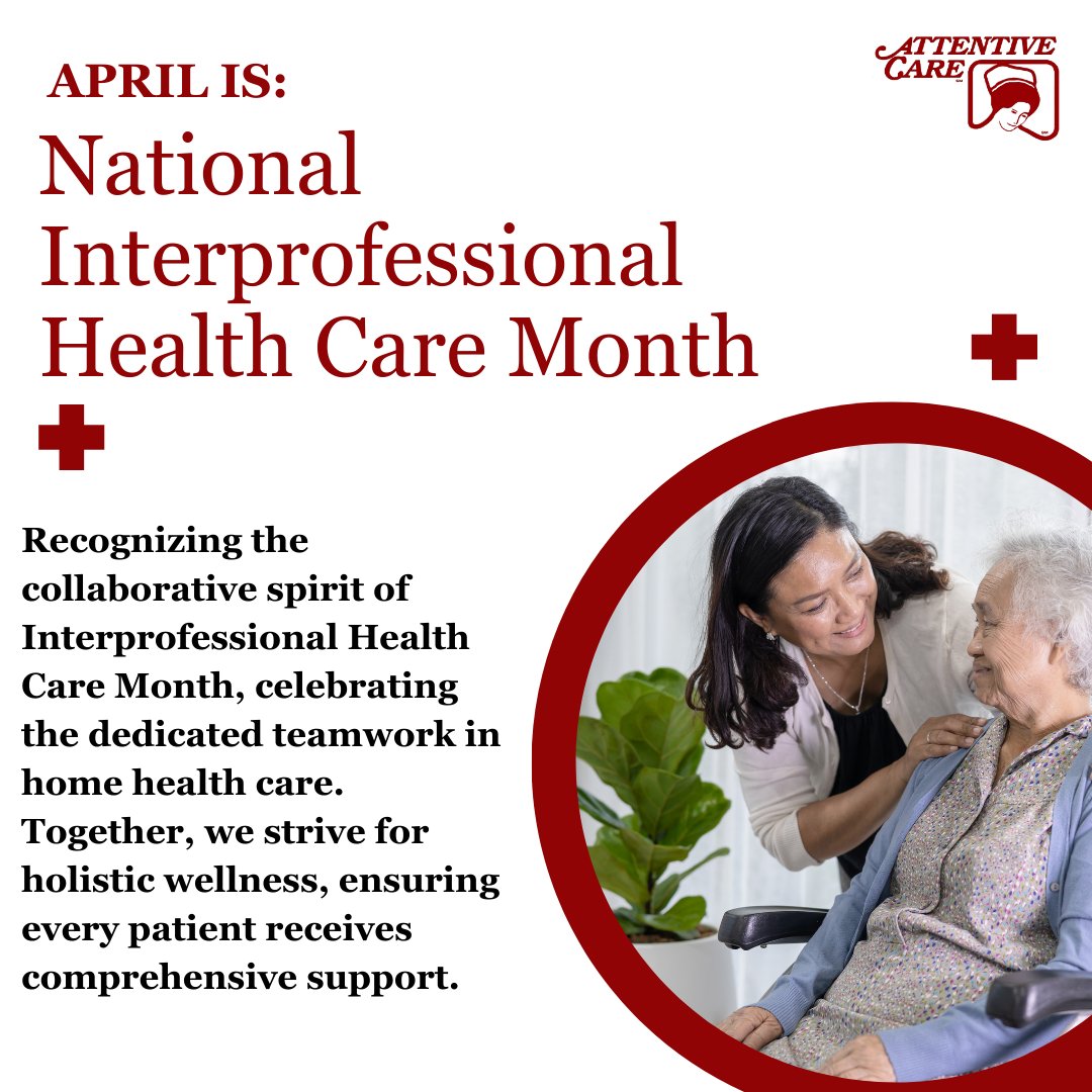 Embracing Interprofessional Health Care Month by celebrating the power of teamwork in home health care. Together, we're dedicated to holistic wellness, providing comprehensive support for every patient. 

#InterprofessionalCare
