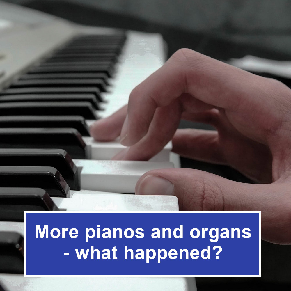 At one time, there were more pianos and organs in America that bathtubs. Find out what happened at Beyondosaurus.com/more-pianos-an… (#music, #musical, #piano, #organ, #HammondOrgan, #LowryOrgan, #musician, #USHistory, #history, #musicalHistory, #pianist)