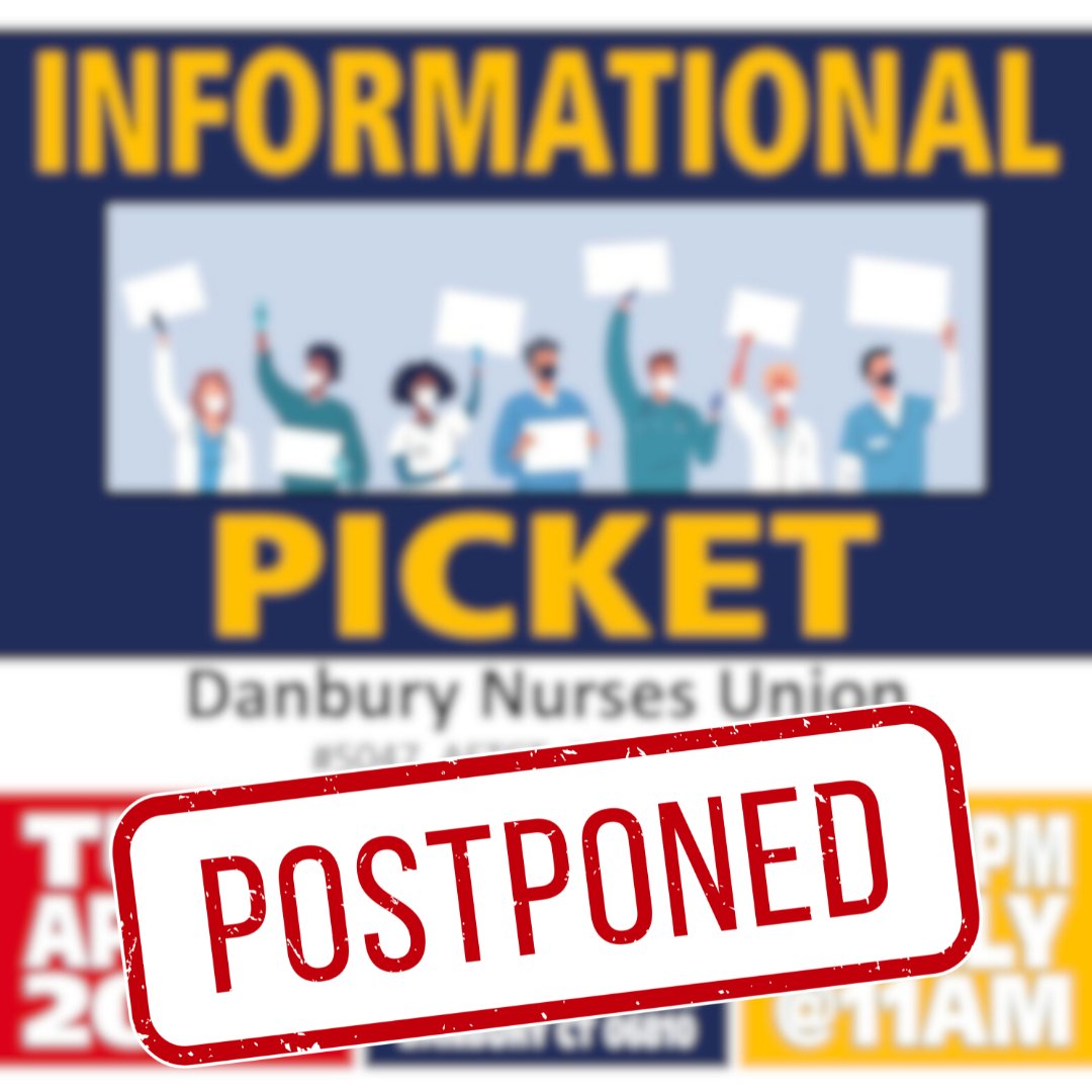 Next week's rally & picket to #CareForTheCaregivers postponed in spirit of continued negotiations; watch this space for updates! #UnionYES @AFTUnion @AFTHealthcare @AFTCT @AFLCIO @ConnAFLCIO