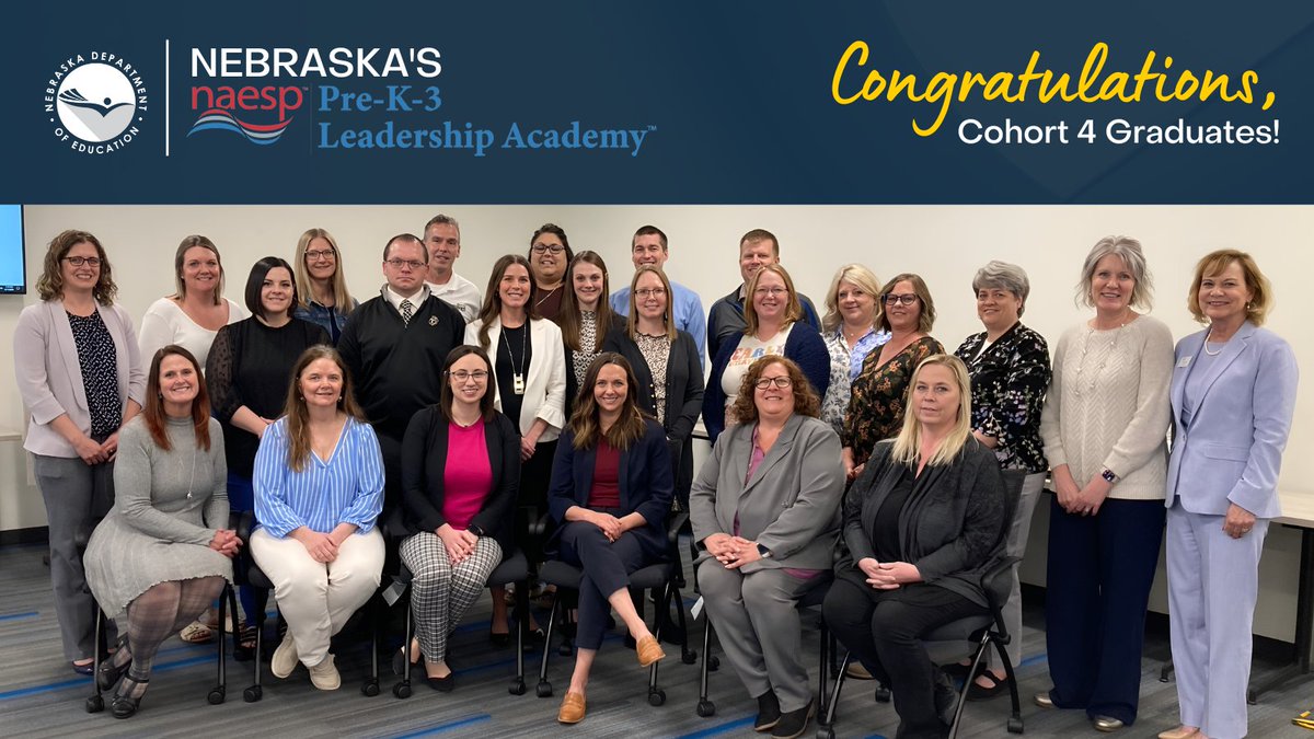 Huge congrats to the 18 #educators who just completed Nebraska's @NAESP Pre-K-3 Leadership Academy! 🎉 See the full list of Cohort 4 graduates & learn more about this fantastic initiative: education.ne.gov/oec/naesp-prek…