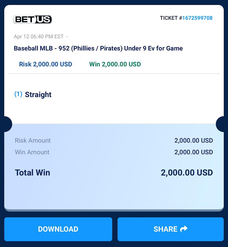VincentFong's tweet photo. ⚾️#MLB (2x-Rated)
952) Pirates vs Phillies (3:40pm)
Pick: Under 9 +100
Risk: $2,000 to win $2,000 

📚Analysis: There's been significant movement in the total betting line for tonight's Pirates/Phillies game, initially set at 9.5 and now adjusted to 9 after overnight wagers. I agree with this shift, favoring the Under for this matchup. Anticipating a pitchers' duel atmosphere, I foresee both starting pitchers pitching deep into this game making things easier for the bullpen. 

While the Pirates' offense ignited early in the season, they've tapered off lately, scoring three runs or less in four of their last seven games. With Bailey Falter on the mound, fresh off an impressive outing against the Orioles, conceding just one hit over six shutout innings, he should stifle the Phillies' offense, especially considering their .200 batting average and weak .400 OPS against him.

Philadelphia's offense has struggled to find its rhythm this season, averaging only 3.9 runs per game. However, their pitching has held steady, with the starting rotation surrendering just 22 runs across 66.1 innings. Despite Christopher Sanchez's rocky start, he's poised for a rebound, particularly against a Pittsburgh lineup that has struggled, batting only .143 in 14 at-bats against him.

🍀Best of luck!
ExclusiveVipSports