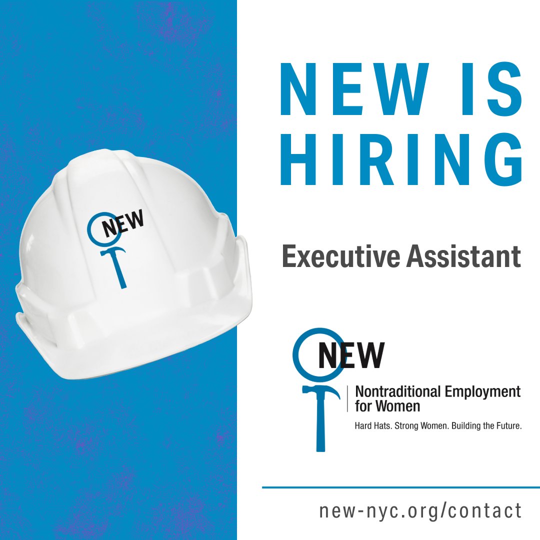 NEW is hiring! We are seeking an executive assistant to provide assistance to our President. The responsibilities include maintaining calendars, assisting with preparation of materials for meetings and events, ensuring deadlines are met, and more. new-nyc.org/contact