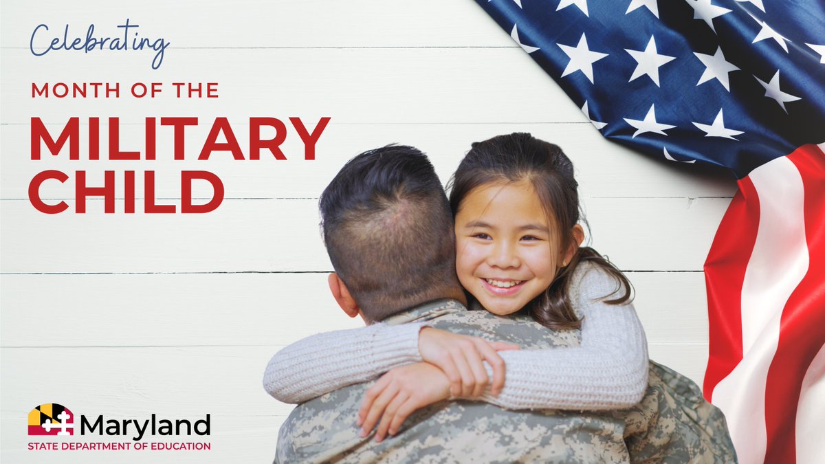 This #MonthoftheMilitaryChild, join MSDE in recognizing and celebrating the strength, resilience, and invaluable contributions of our military-connected youth. From navigating frequent relocations to supporting parents during deployments, military children play an integral role…