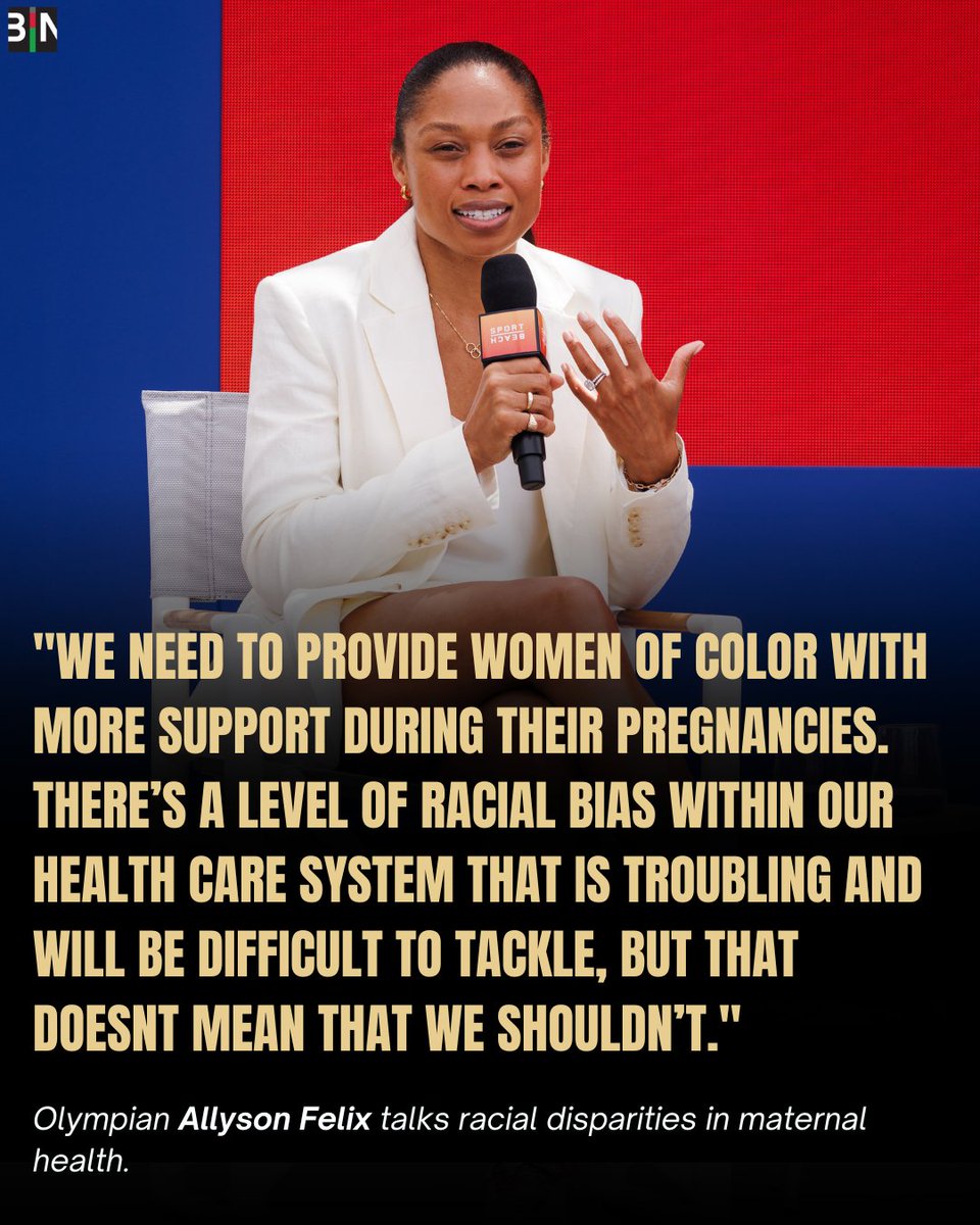 During #BlackMaternalHealthWeek, we're shedding light on the crucial need for better support and care for Black women during pregnancy. #AllysonFelix's words resonate deeply as we confront racial biases within our healthcare system. ​ ​For more info: binnews.com/content/2024-0…