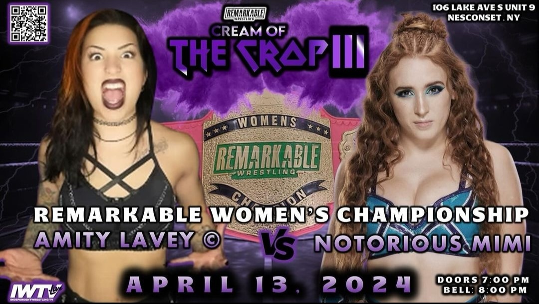 Tomorrow I will be in @AmityLaVey666's corner as she makes her first @RemarkableWres Women's Championship defense against the at best 3rd most notorious person in combat sports.