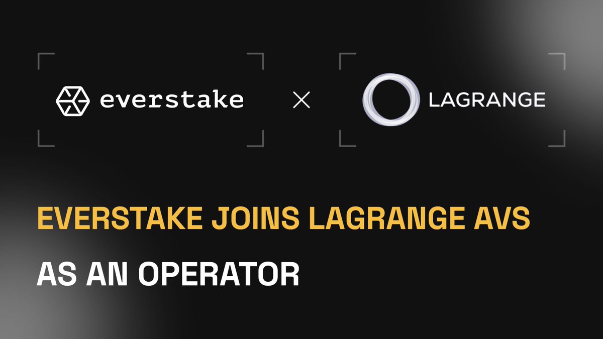 1/4 Thrilled to announce Everstake has become an operator of @lagrangedev, a pioneering AVS on @eigenlayer! As we joined the decentralized operator network, we're excited to contribute to its security and smooth operations. Find out more about Lagrange and how it contributes to…