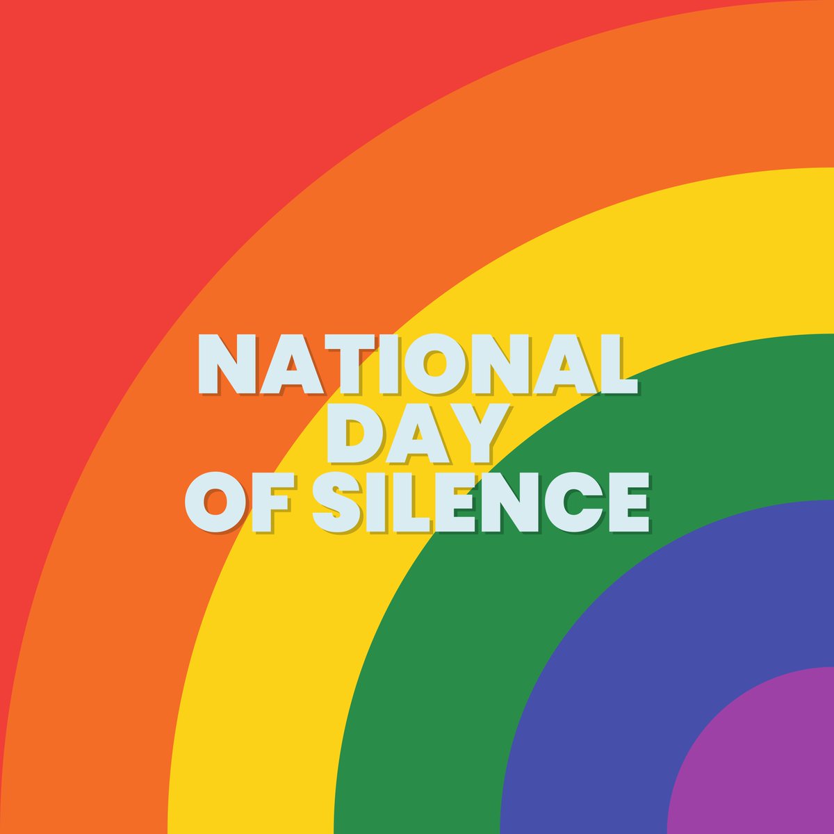 Today, on the National Day of Silence, we stand in solidarity with LGBTQ+ students and their allies to fight the harmful effects of bullying and harassment young LGBTQ+ people face in school. We are committed to making all spaces more inclusive for everyone. 🌈