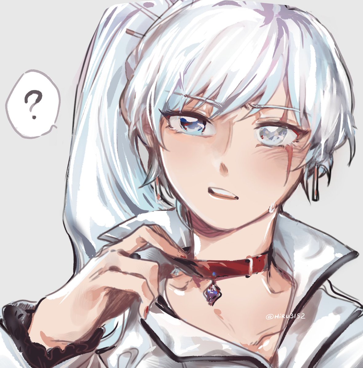Hiru3152's tweet photo. yang and blake giggled weirdly so she took it off.

[i felt sorry for drawing baby weiss ugly earlier ok now take this weiss volume 2] https://t.co/PR4XA5M4Zo