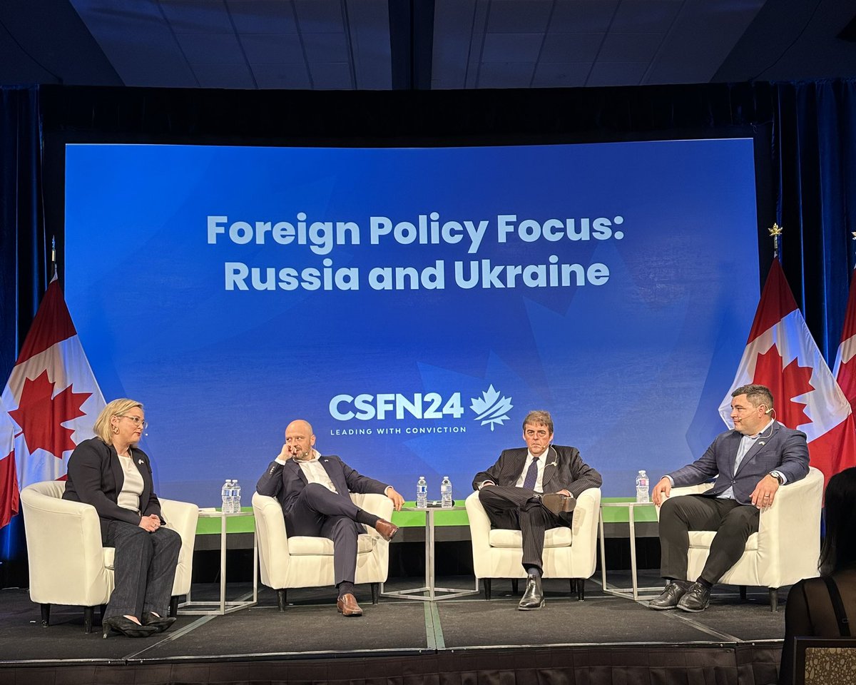 canstrongfree's tweet image. Our focus on foreign policy continues, with our next panel looking at Russia and Ukraine. Featuring @BalkanDevlen, @mspiro, and @mbondy84. Moderated by @LWaler. #LeadingWithConviction #CSFNConference #CSFN24