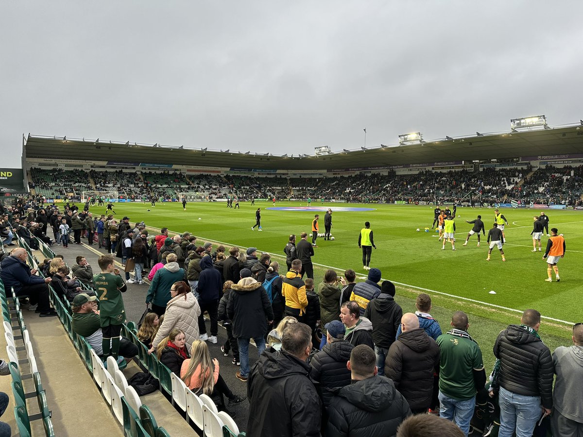 Just about 25 minutes to go before @Argyle take on the Championship’s richest club @LCFC Nothing to lose lads!