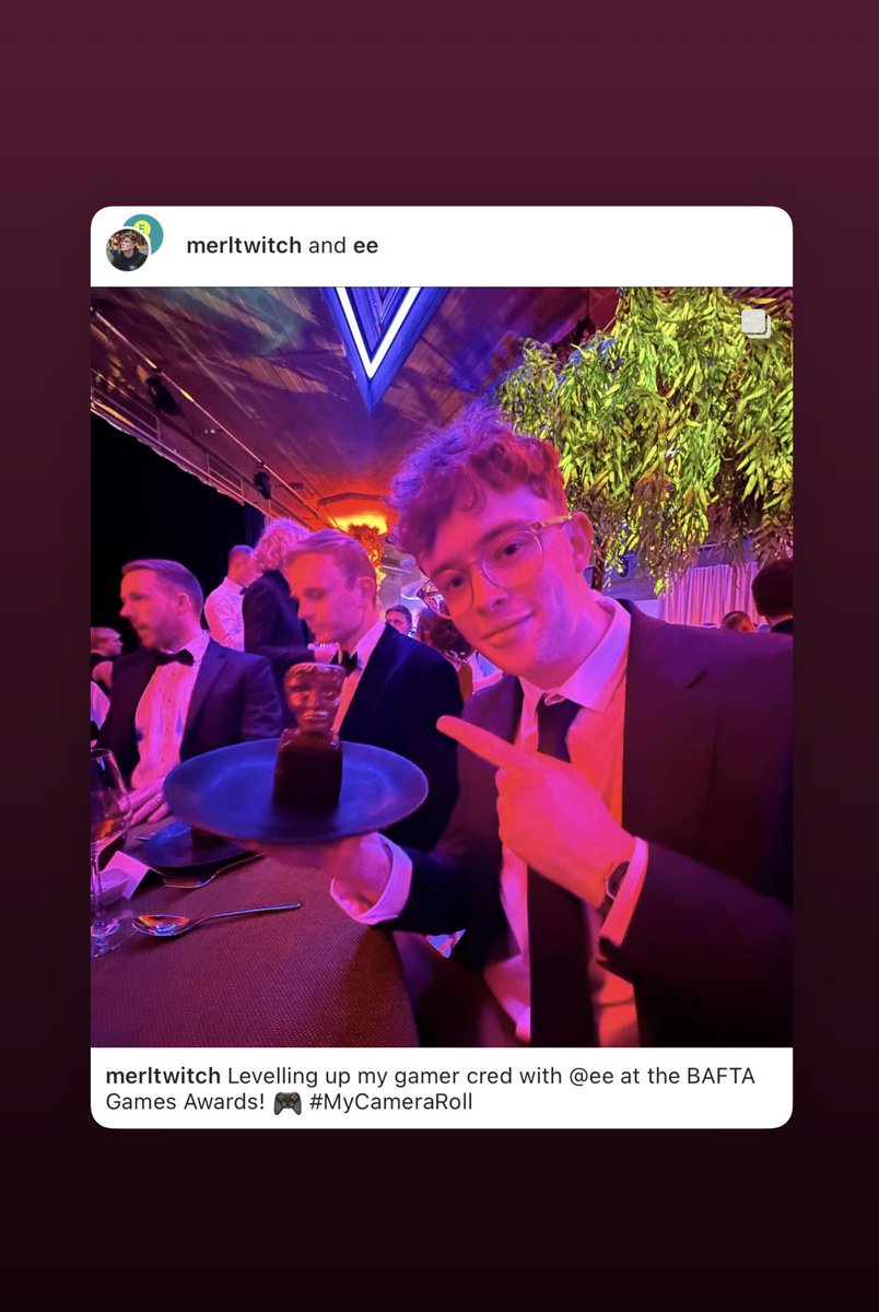 Back from the BAFTA’s, just dropped some juicy pics on the IG 😎🎮 Search “MerlTwitch”