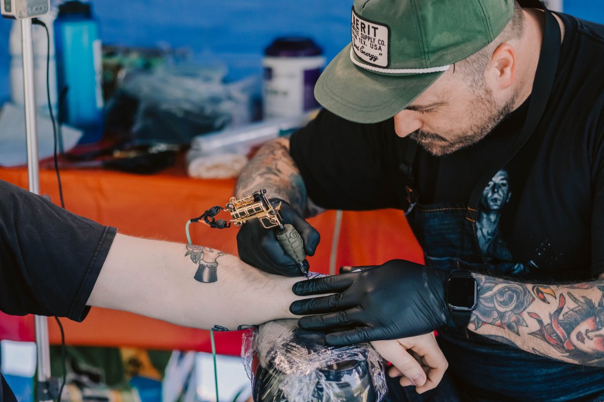 Festival Tattoage 🕊️⚡️Last year, Heart of Gold Tattoo Club's Steve Fawley set up a tent and made special Sing Us Home themed tattoos during the festival. It was a totally sweet addition to the weekend... He returns this year to do it again! - Do you have your tickets yet?