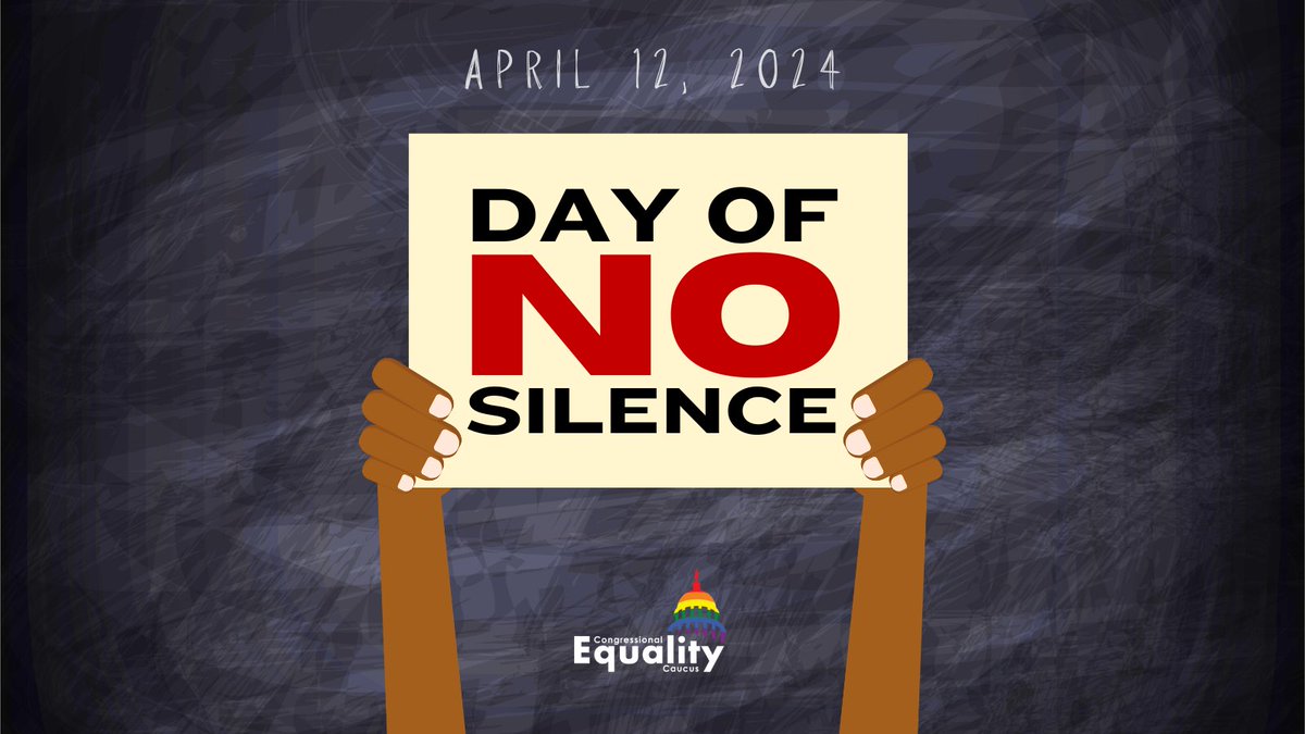 Every student deserves an education free from discrimination and harassment.

On this #DayOfNoSilence, I join my fellow-members of the @EqualityCaucus in recommitting to protecting LGBTQI+ students, especially trans and gender nonconforming students, from attacks on their rights.