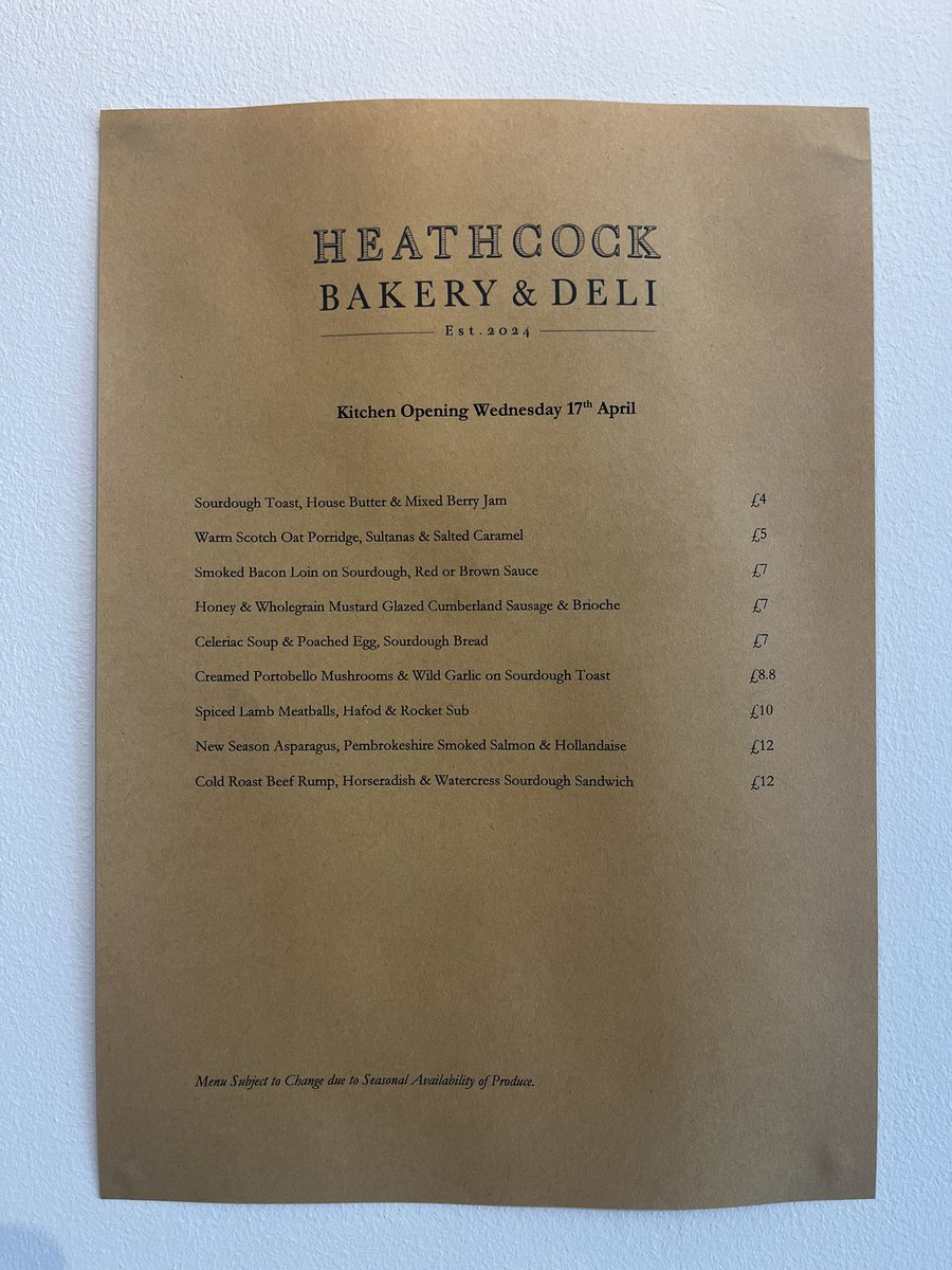 Excited for the eat-in options to start at @The_Heathcock Bakery in Llandaff village from next Wednesday. Celeriac soup with poached egg & sourdough has my name on it 👀