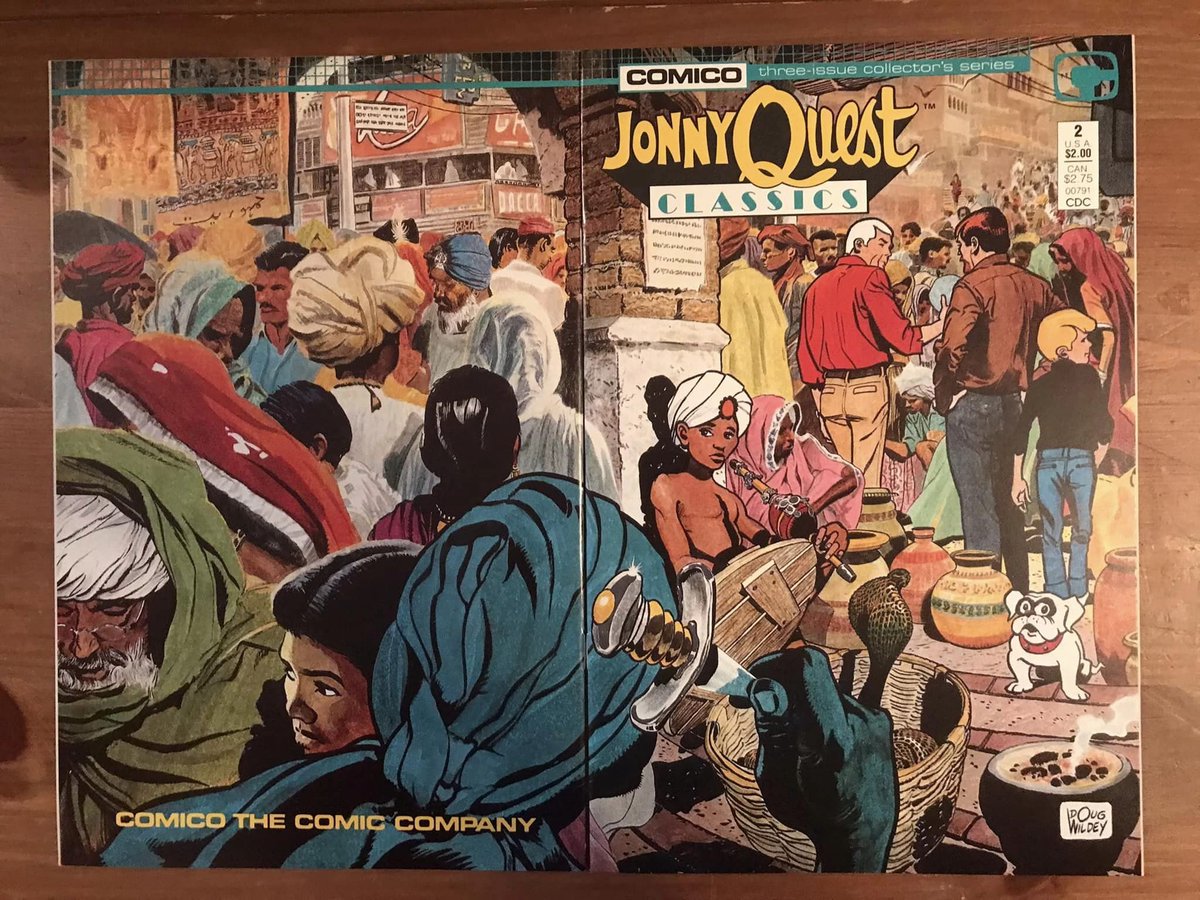 amazing wrap around Jonny Quest covers by Doug Wildey, for the Comico series