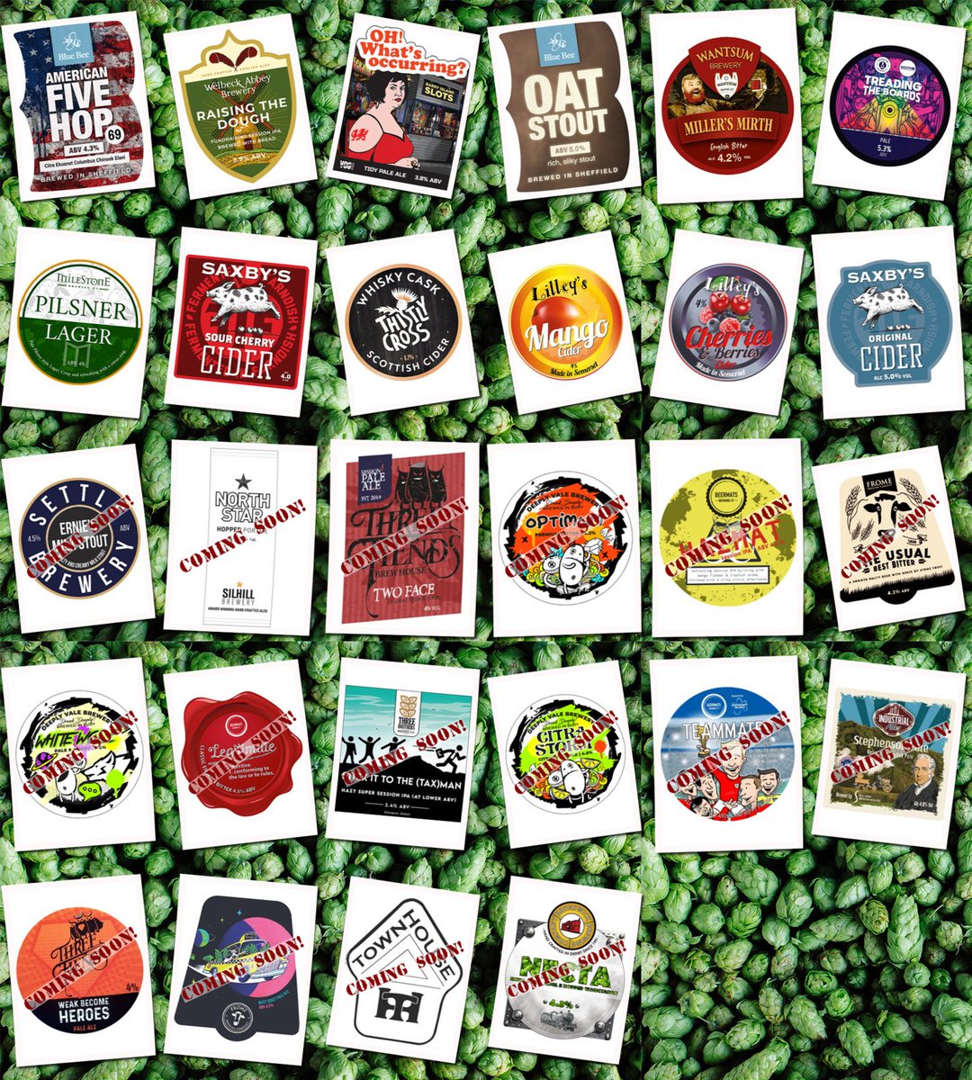 Beer Under The Clock (@beer_under) on Twitter photo Fridayโs starters for the weekend
Beer Board: bit.ly/3n1eNM2
<a href="/BlueBeeBrewery/">Blue Bee Brewery</a> <a href="/WelbeckAbbeyBry/">Welbeck Abbey Brewery</a> <a href="/vogbrewery/">VOG Brewery</a> <a href="/WantsumBrewery1/">w</a> <a href="/PhantomBrewCo/">Phantom Brewing Co</a> <a href="/MilestoneBrewi1/">Milestone Brewing</a> <a href="/saxbyscider/">Saxby's Cider</a> <a href="/ThistlyCross/">Thistly Cross Cider</a> <a href="/lilleyscider/">Lilley's Cider</a>
#RealAleFinder Fridayโs starters for the weekend
Beer Board: bit.ly/3n1eNM2
<a href="/BlueBeeBrewery/">Blue Bee Brewery</a> <a href="/WelbeckAbbeyBry/">Welbeck Abbey Brewery</a> <a href="/vogbrewery/">VOG Brewery</a> <a href="/WantsumBrewery1/">w</a> <a href="/PhantomBrewCo/">Phantom Brewing Co</a> <a href="/MilestoneBrewi1/">Milestone Brewing</a> <a href="/saxbyscider/">Saxby's Cider</a> <a href="/ThistlyCross/">Thistly Cross Cider</a> <a href="/lilleyscider/">Lilley's Cider</a>
#RealAleFinder