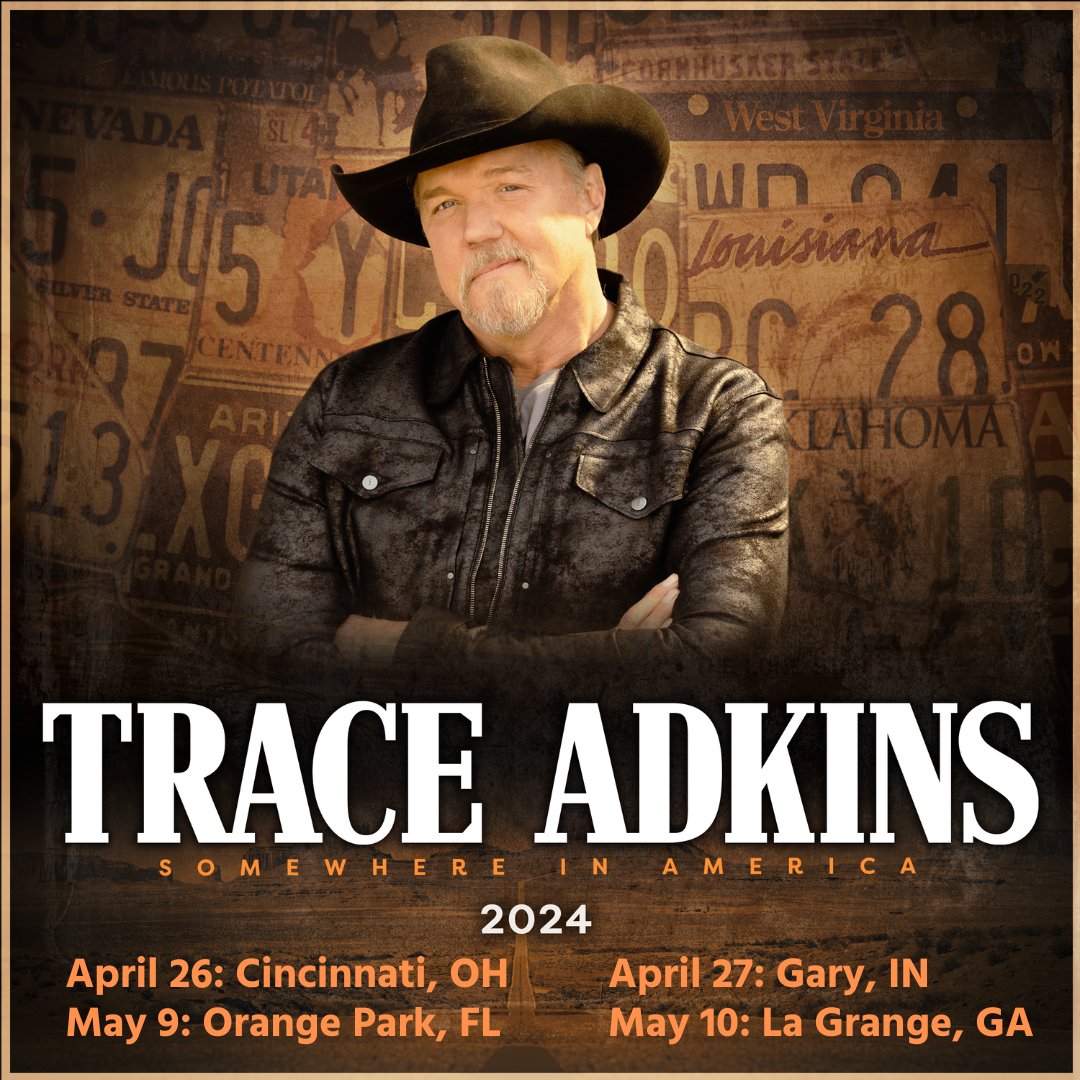 Here's where Trace will be performing in the coming weeks! For info and tickets, go to traceadkins.com/pages/tour