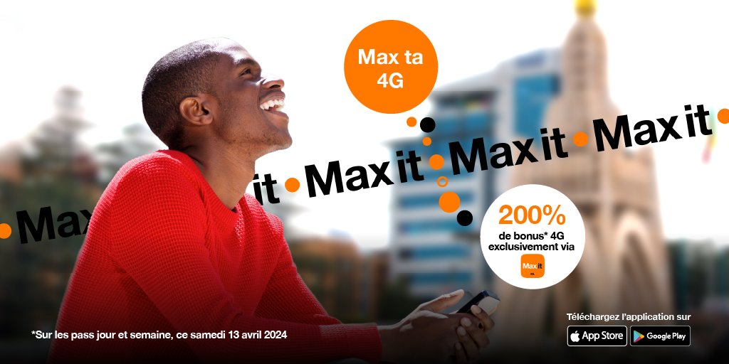 Des bonus à gogo aujourd’hui sur l’appli Max it Mali !
Téléchargez la ici : t.ly/XUfi
#OrangeMali
#Maxit