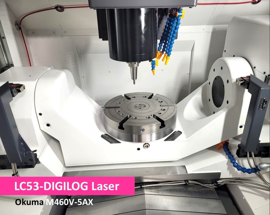 #FridayFromTheField! Check out this week's install of a @Blum_Novotest LC53-DIGILOG laser on an @OkumaAmerica M460V-5AX. This split-system laser utilizes DIGILOG technology to deliver tool measuring accuracy and repeatability to the sub-micron level.