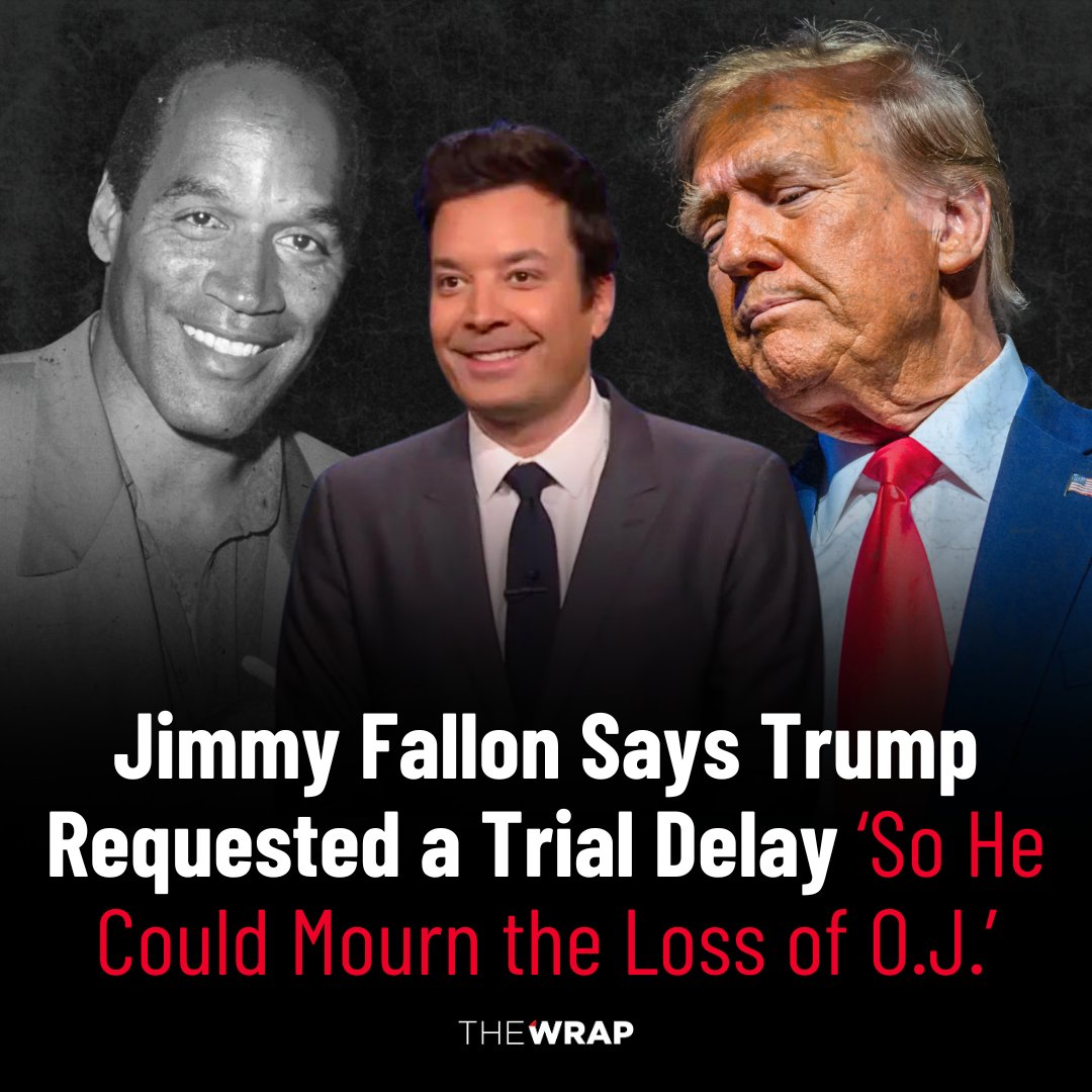 According to Jimmy Fallon, Donald Trump is getting creative when it comes to delaying his upcoming New York trial. Read more ⬇️ thewrap.com/trump-trial-de…