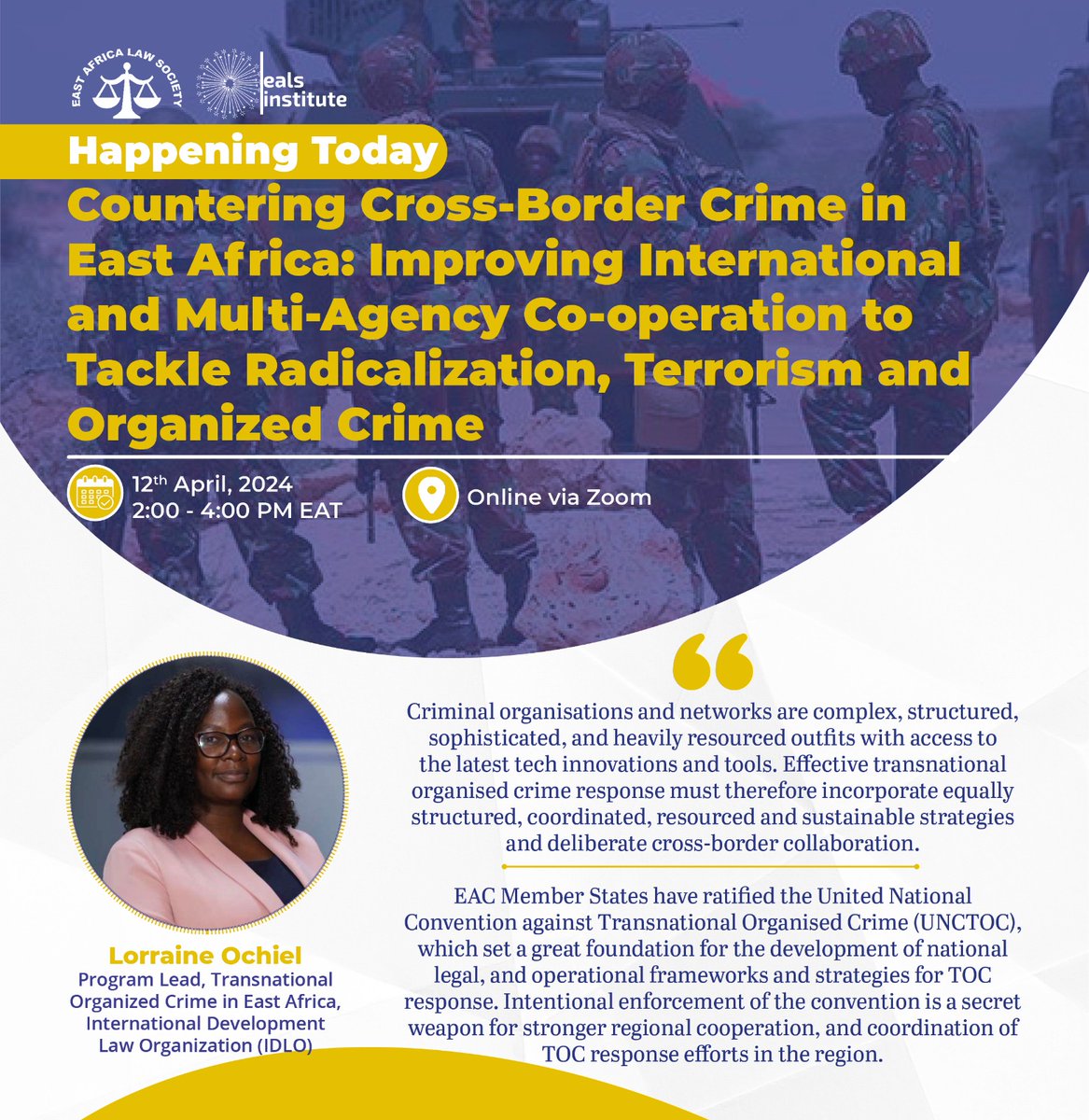The depth of gratitude we feel towards our panelists for shedding light on the complexities of encountering cross-border crime in East Africa is immeasurable. Thank you for your contributions.