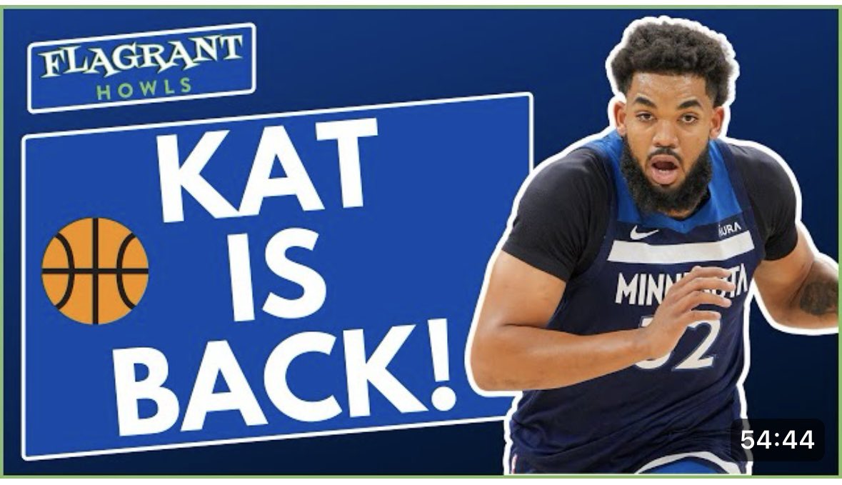 New @FlagrantHowls with @PhilMackey: What does KAT’s return mean for the Timberwolves playoff chances? That plus thoughts on the latest ownership drama and last but not least… sandwich power rankings. YouTube: youtu.be/e0I3aQ5np5w?fe… Spotify: open.spotify.com/episode/7MMLz8…