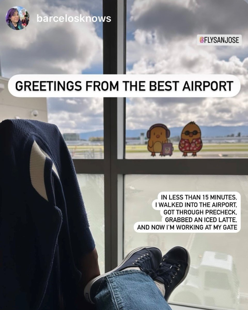 This is a real passenger testimonial from @barcelosknows. What's YOUR SJC experience? ✈️ #sanjose #airport #bayarea