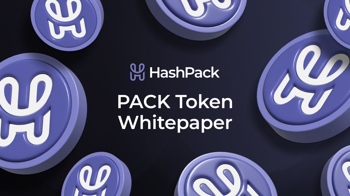PACK Whitepaper now live! 📝 This document outlines all of the details and information regarding the objectives, tokenomics, utilities, and launch of $PACK token. Read here: whitepaper.hashpack.app